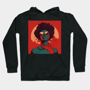 African Queen, Afro Superhero, Female Warrior, Black History Hoodie